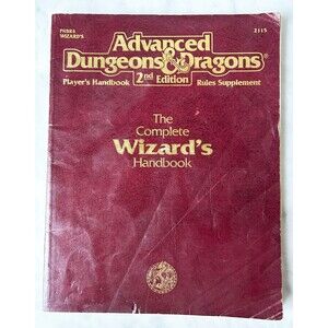 Advanced Dungeons & Dragons The Complete Wizard's Handbook AD & D 2nd Ed 2115